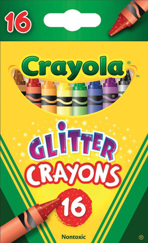 16 Crayons pailletés