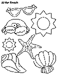 Sun and Sand coloring page
