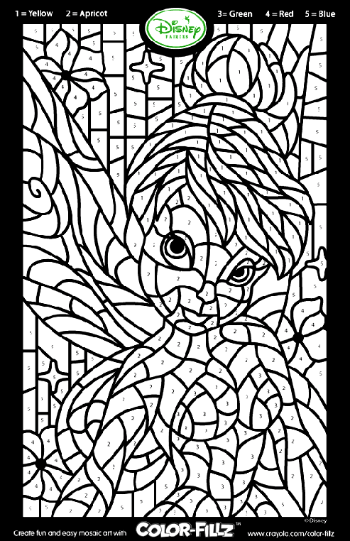 Disney Fairies Tinkerbell Mosaic coloring page