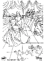 Disney Princess Cinderella at the Ball coloring page