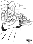 Disney Cars Race coloring page