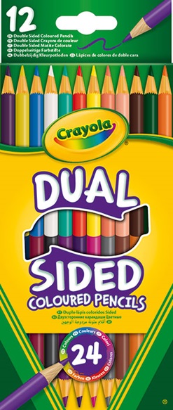 12 crayons de couleurs “Dual Sided”