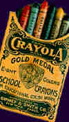The first box of eight Crayola crayons 