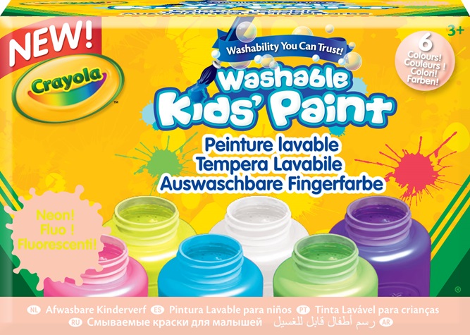 10 pots de peinture lavable